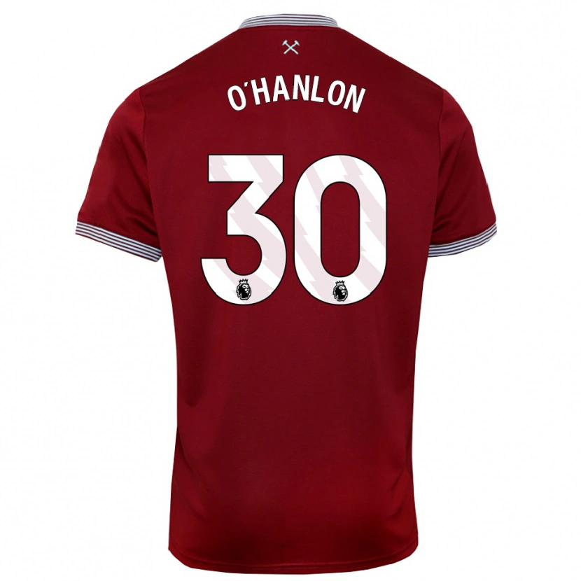 Danxen Mujer Camiseta Katie O'hanlon #30 Borgoña Blanco 1ª Equipación 2025/26 La Camisa
