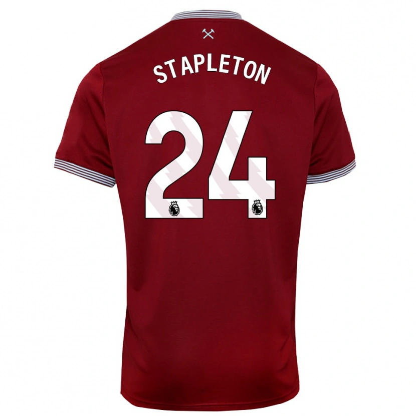 Danxen Mujer Camiseta Jessie Stapleton #24 Borgoña Blanco 1ª Equipación 2025/26 La Camisa