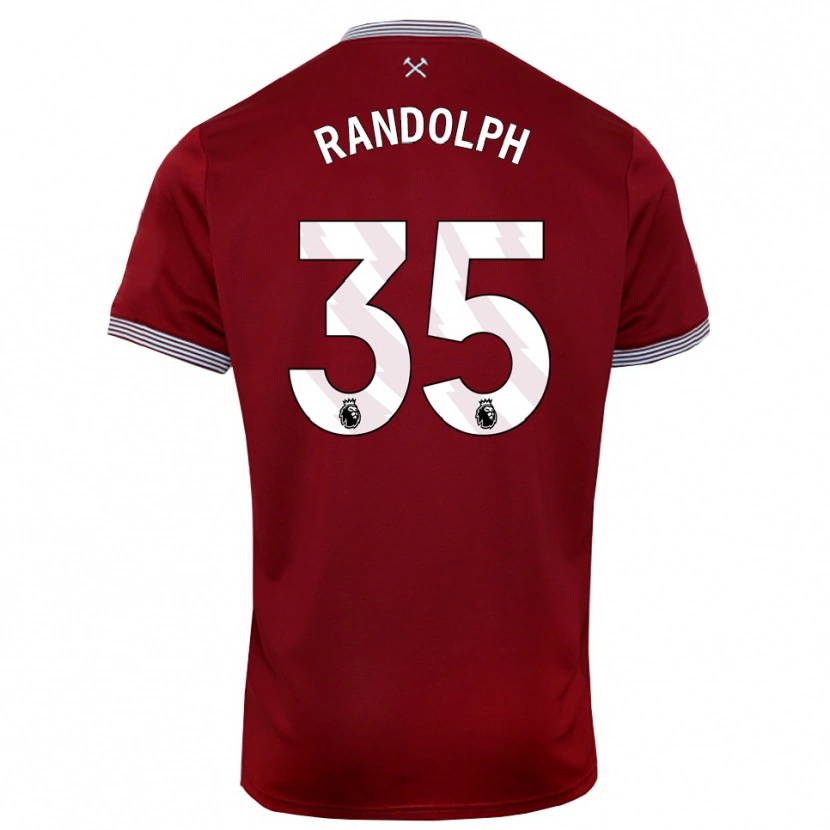 Danxen Mujer Camiseta Darren Randolph #35 Borgoña Blanco 1ª Equipación 2025/26 La Camisa