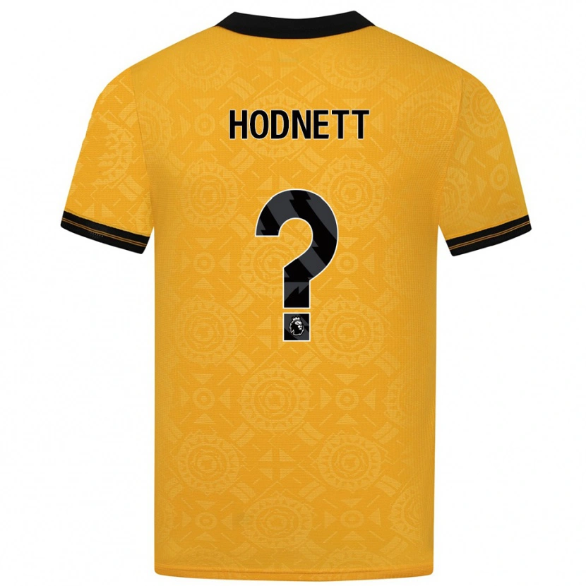 Danxen Mujer Camiseta Jack Hodnett #0 Amarillo Negro 1ª Equipación 2025/26 La Camisa