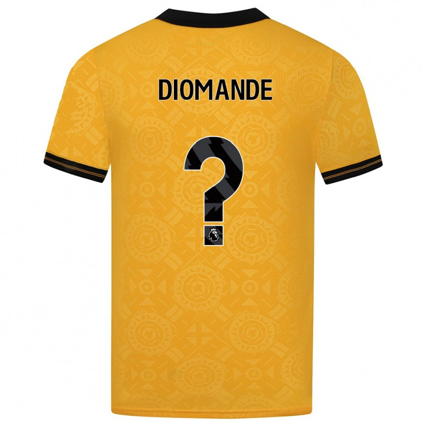 Danxen Mujer Camiseta Mo Diomande #0 Amarillo Negro 1ª Equipación 2025/26 La Camisa