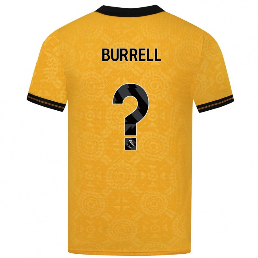 Danxen Mujer Camiseta Ackeme Francis Burrell #0 Amarillo Negro 1ª Equipación 2025/26 La Camisa