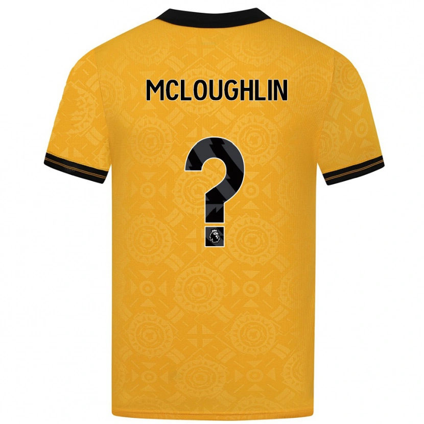 Danxen Mujer Camiseta Lee Mcloughlin #0 Amarillo Negro 1ª Equipación 2025/26 La Camisa