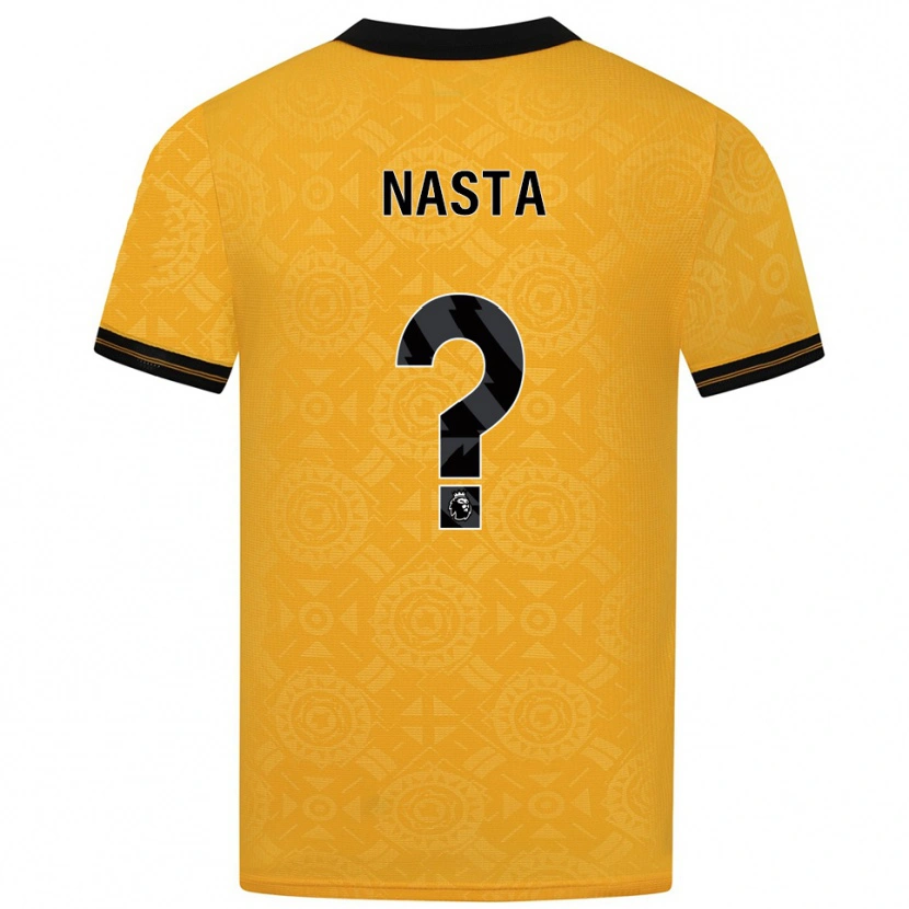 Danxen Mujer Camiseta Arthur Nasta #0 Amarillo Negro 1ª Equipación 2025/26 La Camisa