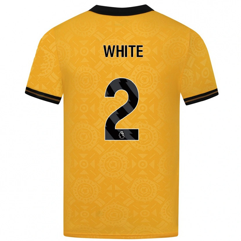 Danxen Mujer Camiseta Alfie White #2 Amarillo Negro 1ª Equipación 2025/26 La Camisa