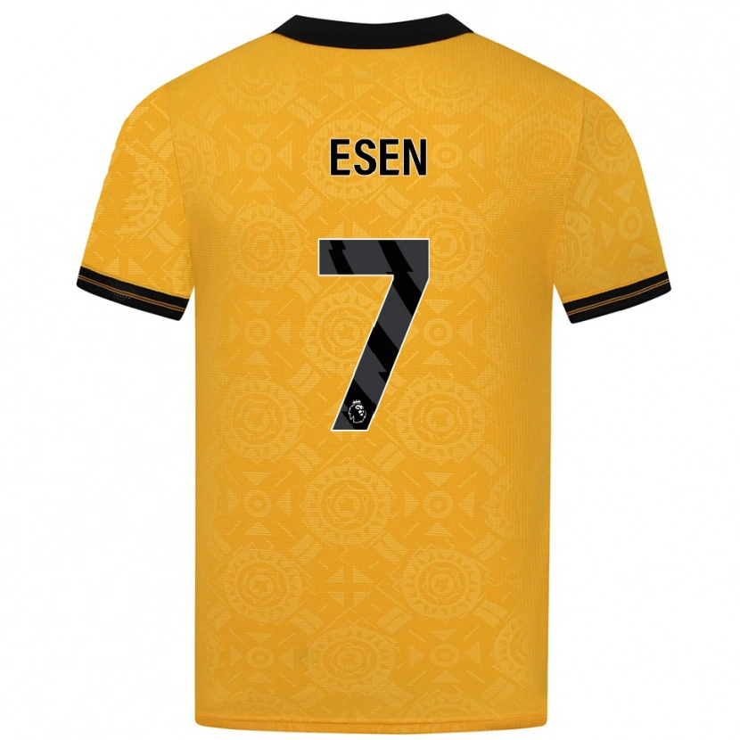 Danxen Mujer Camiseta Josh Esen #7 Amarillo Negro 1ª Equipación 2025/26 La Camisa