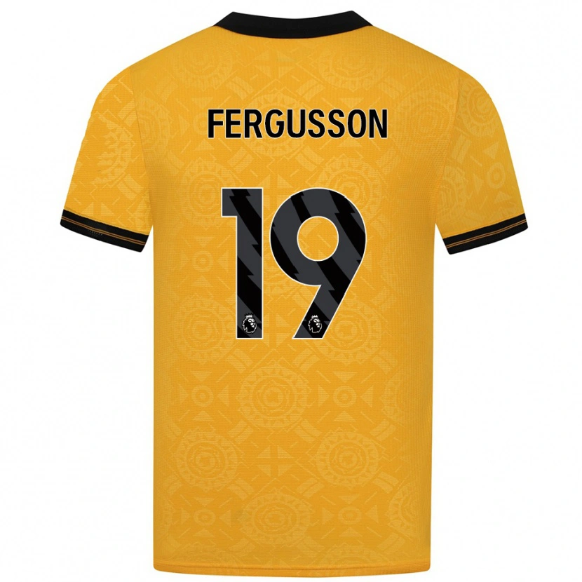 Danxen Mujer Camiseta Liv Fergusson #19 Amarillo Negro 1ª Equipación 2025/26 La Camisa