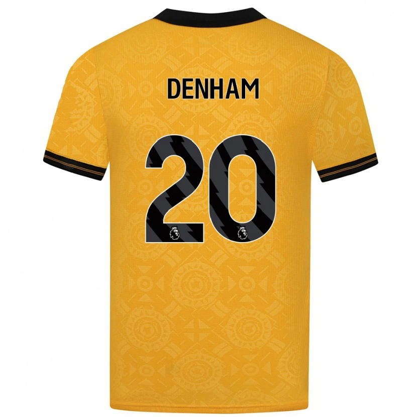 Danxen Mujer Camiseta Ania Denham #20 Amarillo Negro 1ª Equipación 2025/26 La Camisa