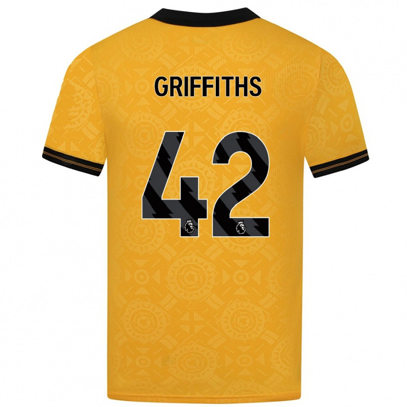 Danxen Mujer Camiseta Harvey Griffiths #42 Amarillo Negro 1ª Equipación 2025/26 La Camisa