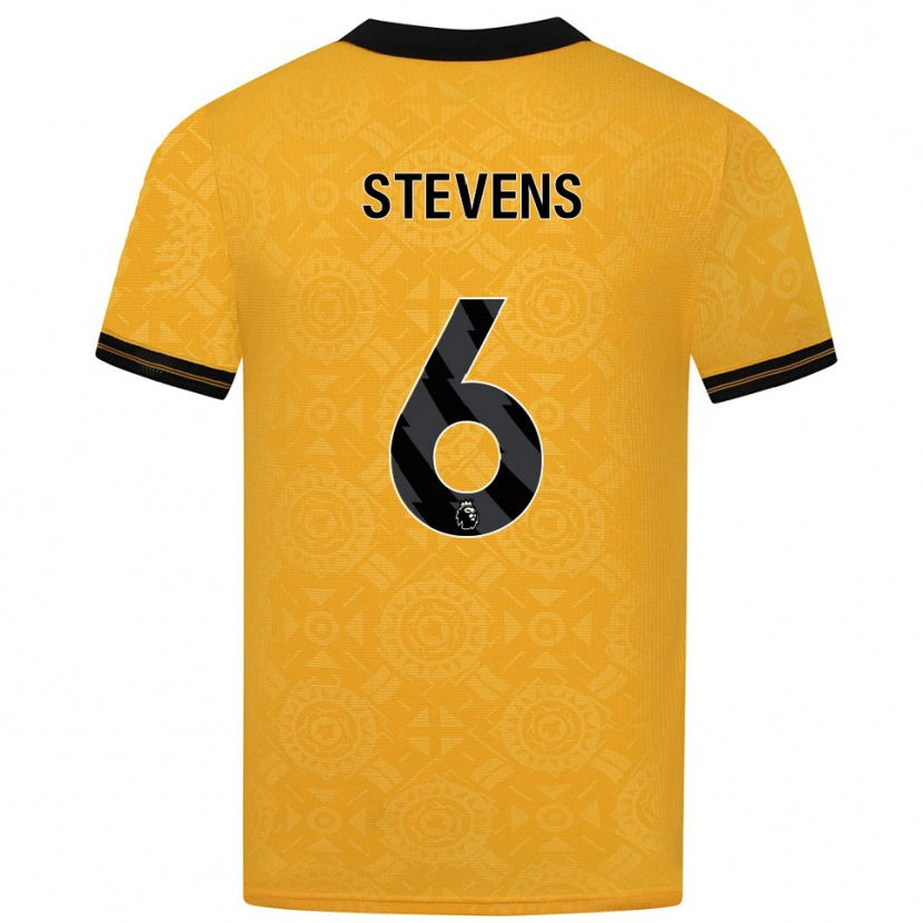 Danxen Mujer Camiseta Mason Stevens #6 Amarillo Negro 1ª Equipación 2025/26 La Camisa