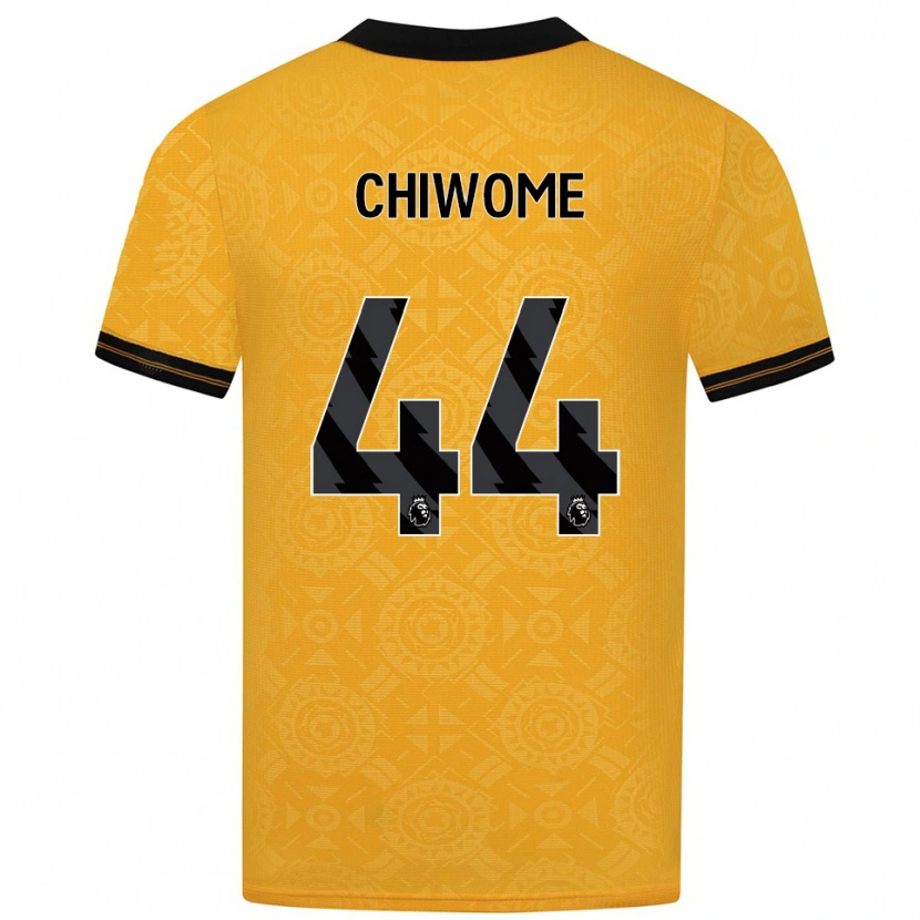 Danxen Mujer Camiseta Leon Chiwome #44 Amarillo Negro 1ª Equipación 2025/26 La Camisa