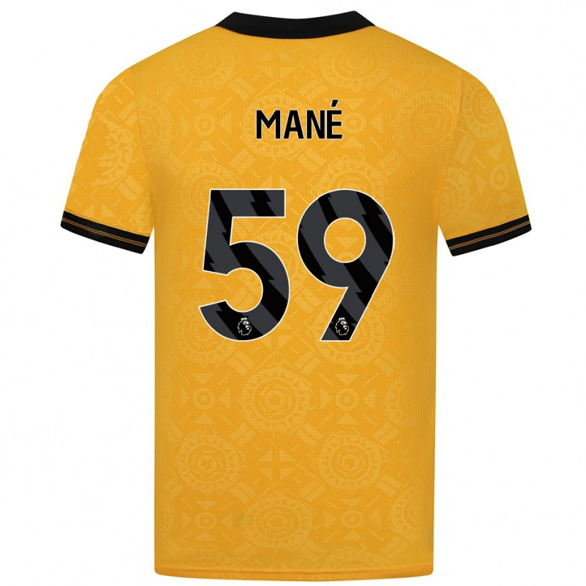 Danxen Mujer Camiseta Mateus Mané #59 Amarillo Negro 1ª Equipación 2025/26 La Camisa