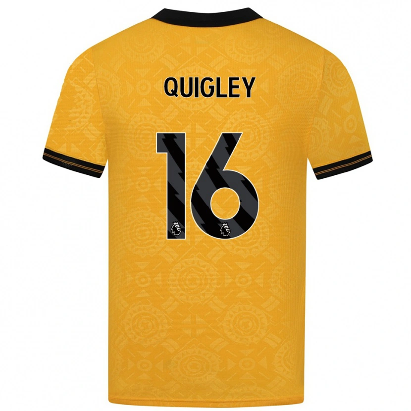 Danxen Mujer Camiseta Racheal Quigley #16 Amarillo Negro 1ª Equipación 2025/26 La Camisa
