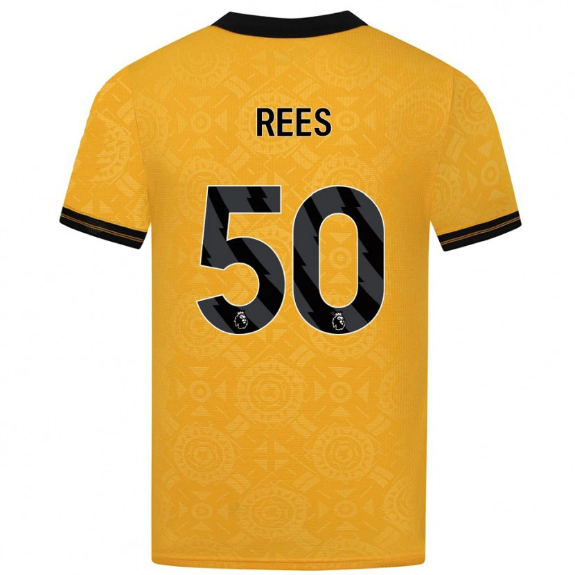 Danxen Mujer Camiseta Mason Rees #50 Amarillo Negro 1ª Equipación 2025/26 La Camisa