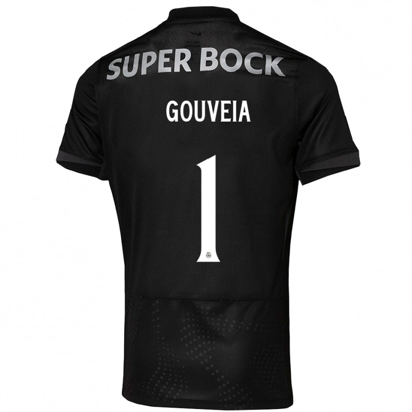 Danxen Mujer Camiseta Miguel Gouveia #1 Negro Blanco 2ª Equipación 2025/26 La Camisa