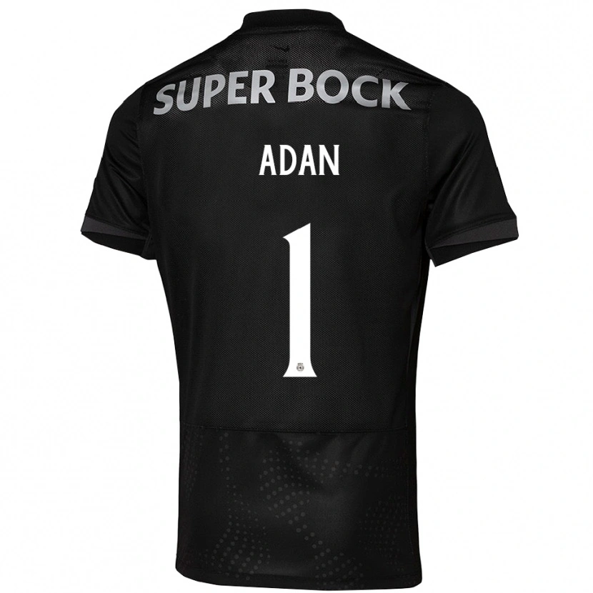 Danxen Mujer Camiseta Antonio Adan #1 Negro Blanco 2ª Equipación 2025/26 La Camisa