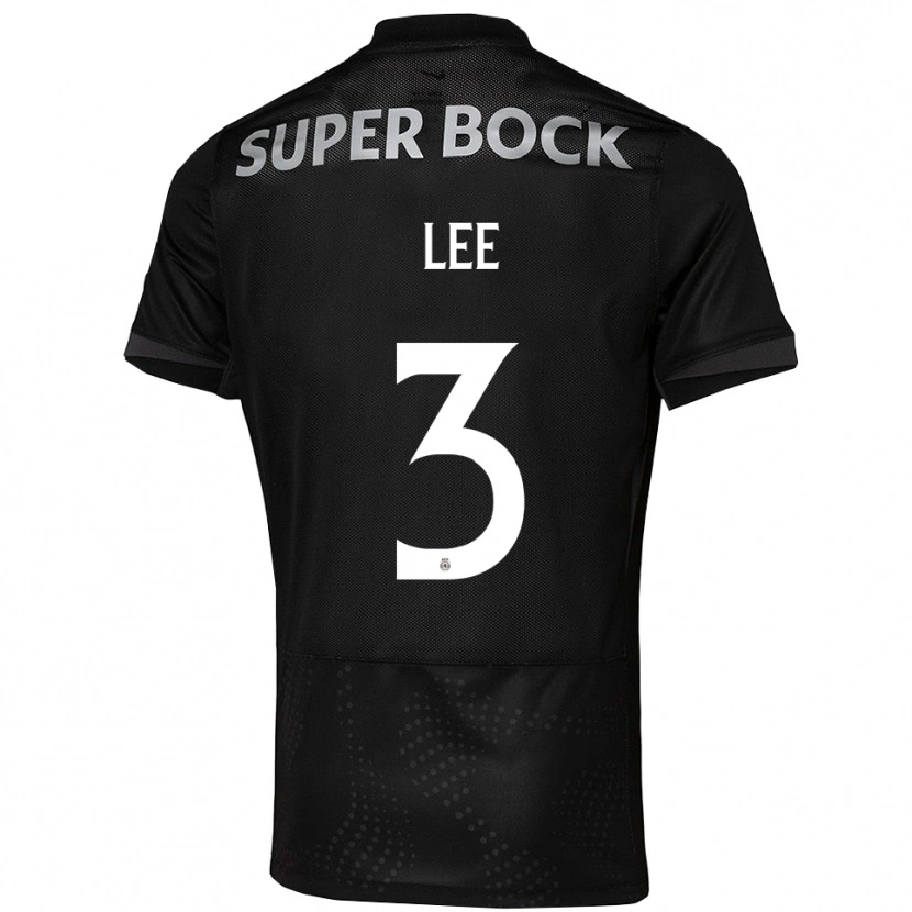 Danxen Mujer Camiseta Afonso Lee #3 Negro Blanco 2ª Equipación 2025/26 La Camisa