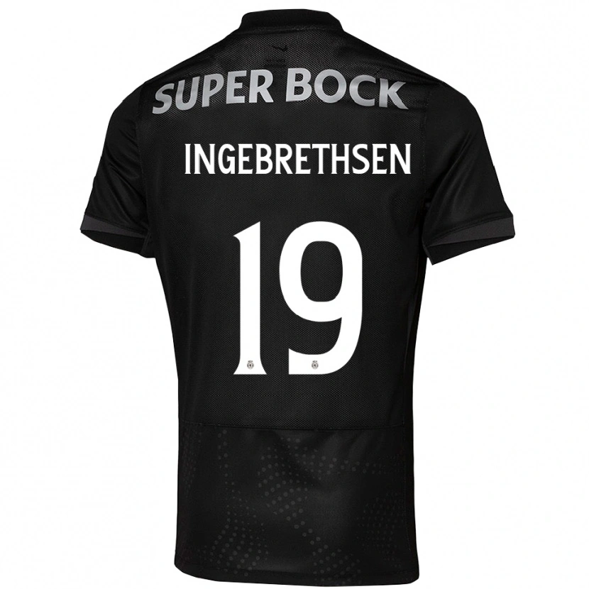 Danxen Mujer Camiseta Erik Ingebrethsen #19 Negro Blanco 2ª Equipación 2025/26 La Camisa