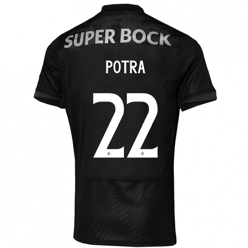 Danxen Mujer Camiseta Catarina Potra #22 Negro Blanco 2ª Equipación 2025/26 La Camisa
