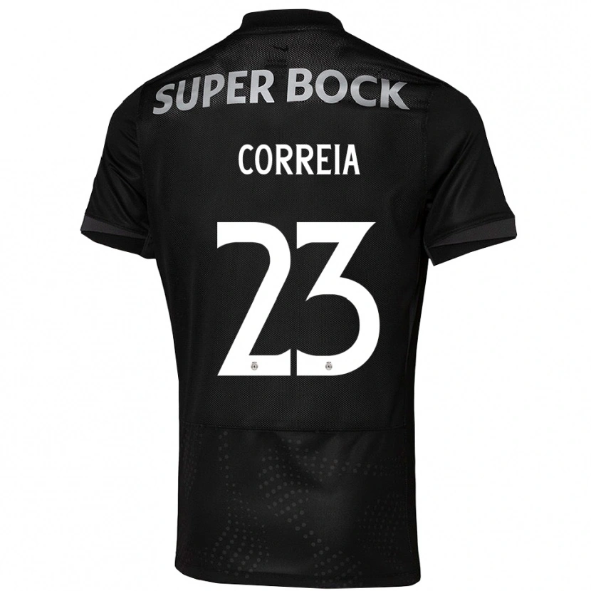 Danxen Mujer Camiseta Duarte Correia #23 Negro Blanco 2ª Equipación 2025/26 La Camisa