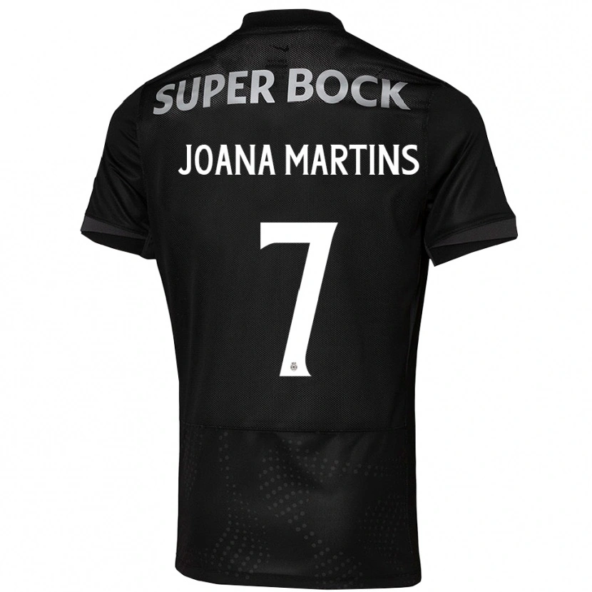 Danxen Mujer Camiseta Joana David Carromeu Martins #7 Negro Blanco 2ª Equipación 2025/26 La Camisa