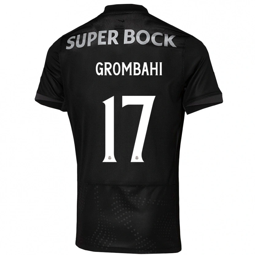 Danxen Mujer Camiseta Chris Grombahi #17 Negro Blanco 2ª Equipación 2025/26 La Camisa