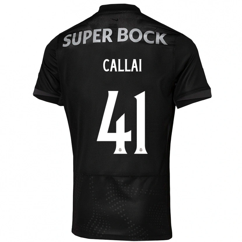 Danxen Mujer Camiseta Diego Callai #41 Negro Blanco 2ª Equipación 2025/26 La Camisa