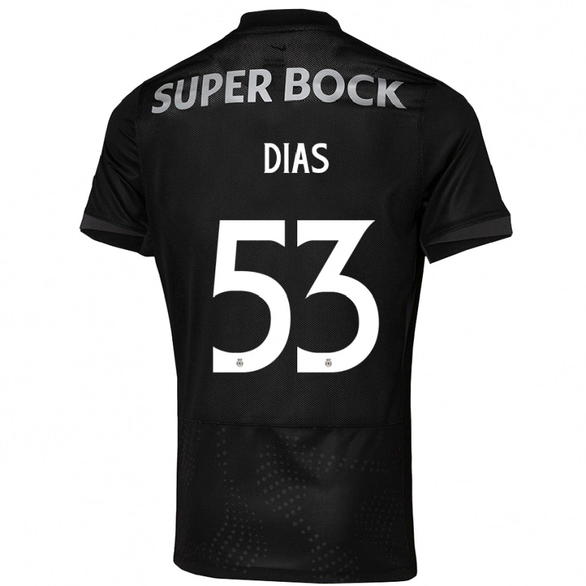 Danxen Mujer Camiseta Rodrigo Dias #53 Negro Blanco 2ª Equipación 2025/26 La Camisa