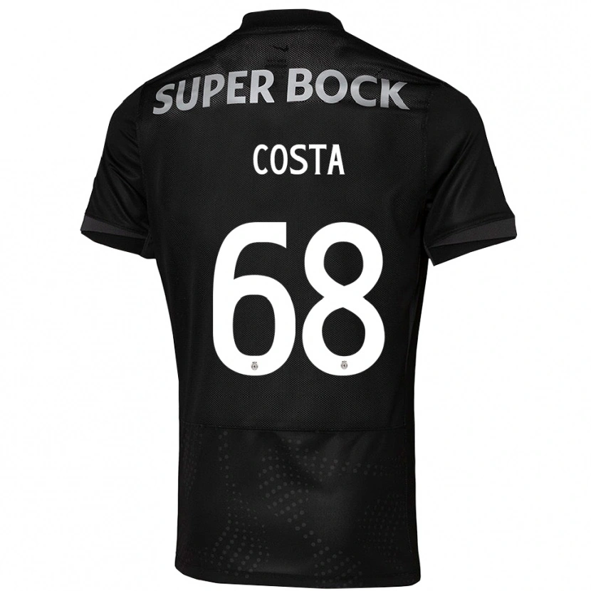 Danxen Mujer Camiseta Daniel Costa #68 Negro Blanco 2ª Equipación 2025/26 La Camisa