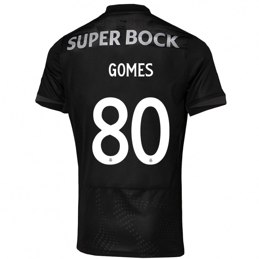 Danxen Mujer Camiseta Luís Gomes #80 Negro Blanco 2ª Equipación 2025/26 La Camisa