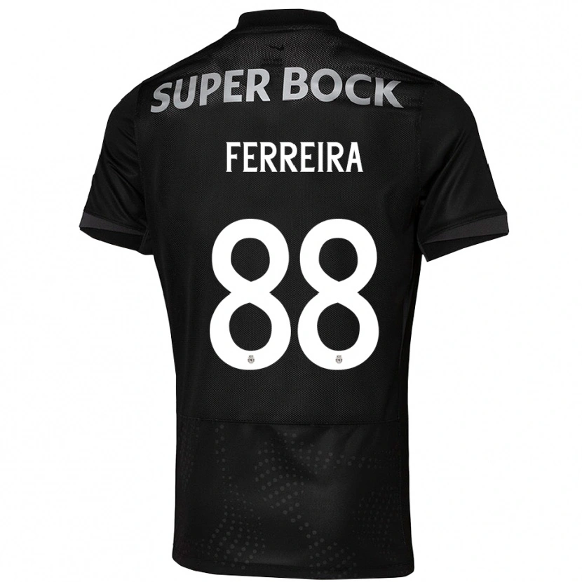 Danxen Mujer Camiseta Tiago Ferreira #88 Negro Blanco 2ª Equipación 2025/26 La Camisa