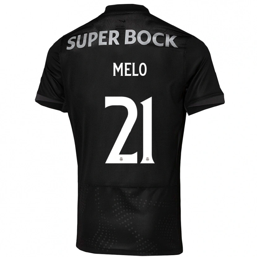 Danxen Mujer Camiseta Gabriel Melo #21 Negro Blanco 2ª Equipación 2025/26 La Camisa