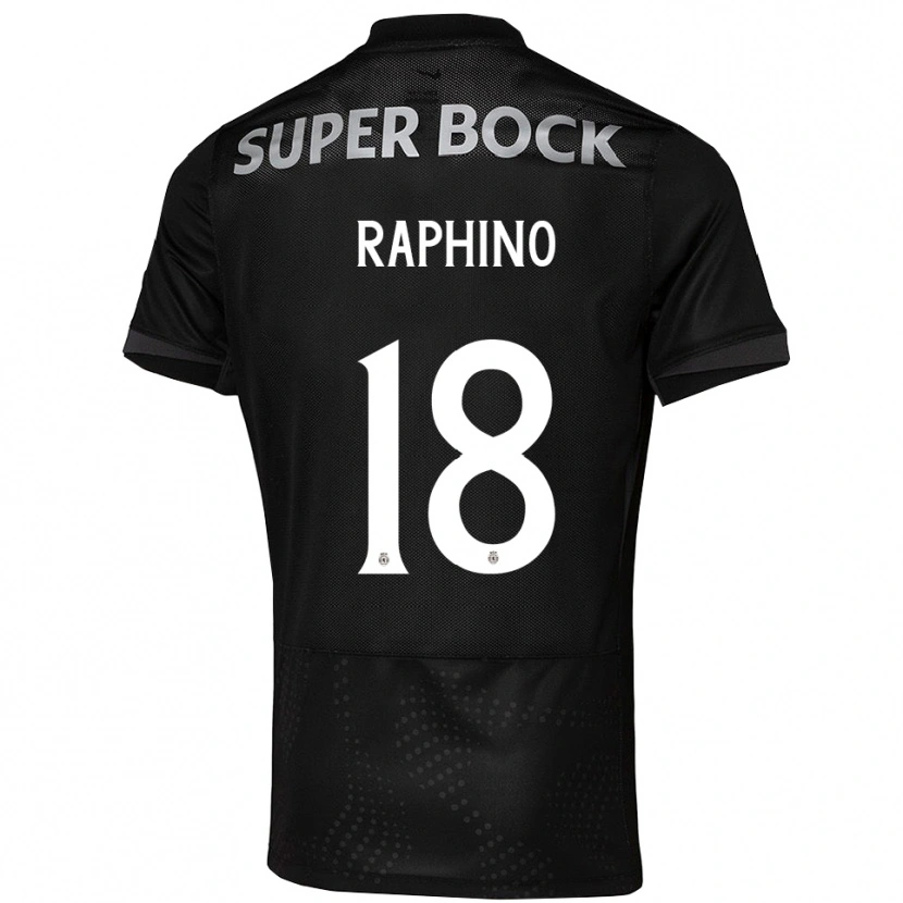Danxen Mujer Camiseta Brittany Raphino #18 Negro Blanco 2ª Equipación 2025/26 La Camisa