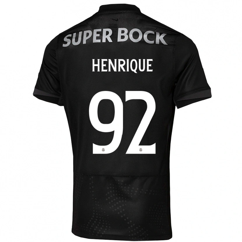 Danxen Mujer Camiseta Eduardo Henrique #92 Negro Blanco 2ª Equipación 2025/26 La Camisa