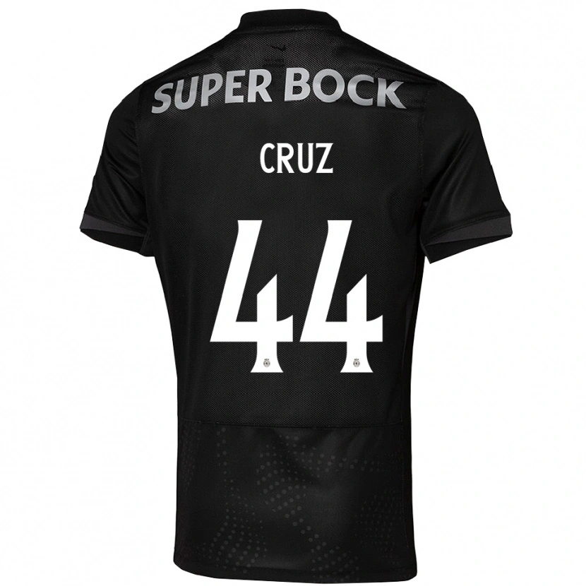 Danxen Mujer Camiseta Marco Cruz #44 Negro Blanco 2ª Equipación 2025/26 La Camisa