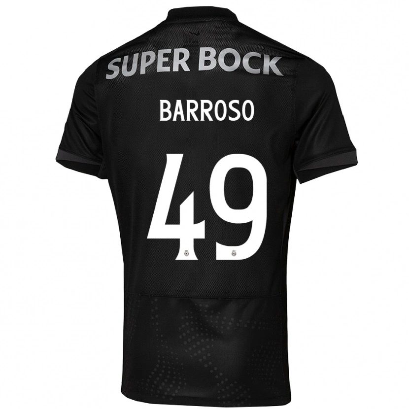 Danxen Mujer Camiseta Leonardo Barroso #49 Negro Blanco 2ª Equipación 2025/26 La Camisa