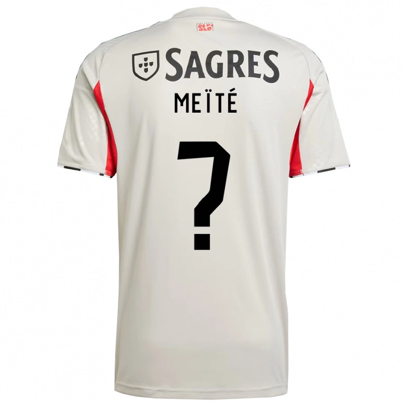 Danxen Mujer Camiseta Soualiho Meïté #0 Blanco Roto Rojo 2ª Equipación 2025/26 La Camisa