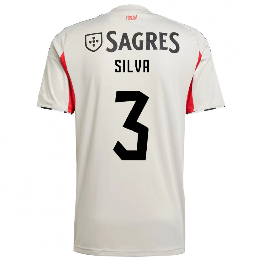 Danxen Mujer Camiseta Joana Silva #3 Blanco Roto Rojo 2ª Equipación 2025/26 La Camisa