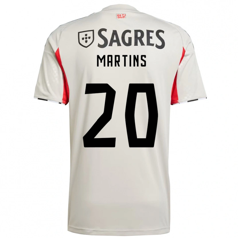 Danxen Mujer Camiseta Lara Martins #20 Blanco Roto Rojo 2ª Equipación 2025/26 La Camisa