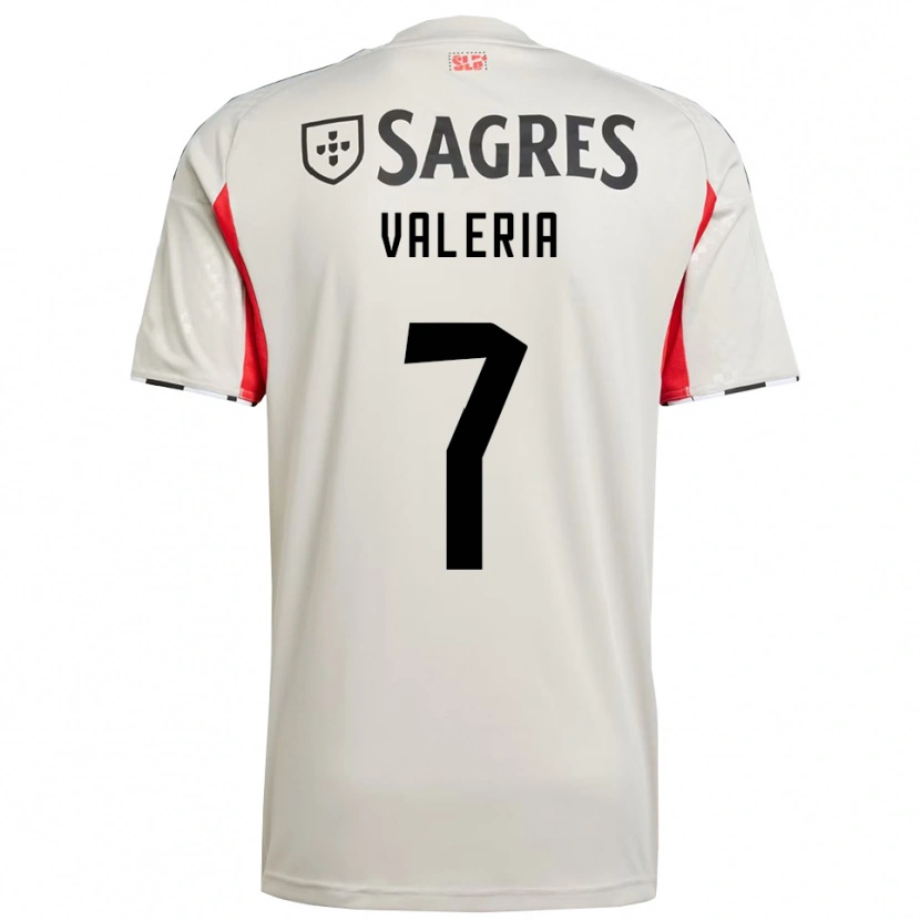 Danxen Mujer Camiseta Valeria #7 Blanco Roto Rojo 2ª Equipación 2025/26 La Camisa