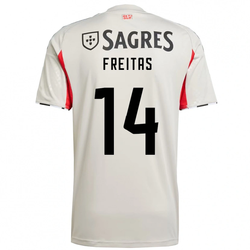 Danxen Mujer Camiseta Tiago Freitas #14 Blanco Roto Rojo 2ª Equipación 2025/26 La Camisa