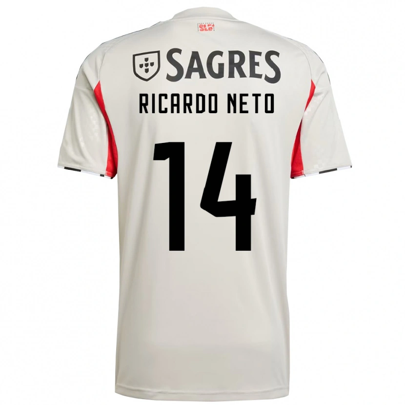 Danxen Mujer Camiseta Ricardo Neto #14 Blanco Roto Rojo 2ª Equipación 2025/26 La Camisa