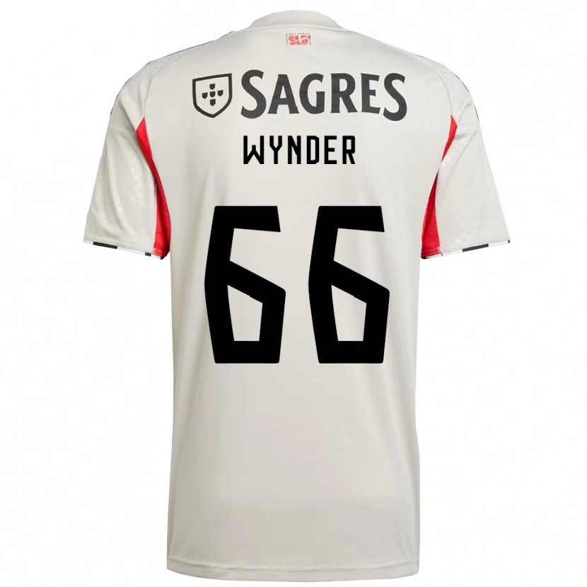 Danxen Mujer Camiseta Joshua Wynder #66 Blanco Roto Rojo 2ª Equipación 2025/26 La Camisa