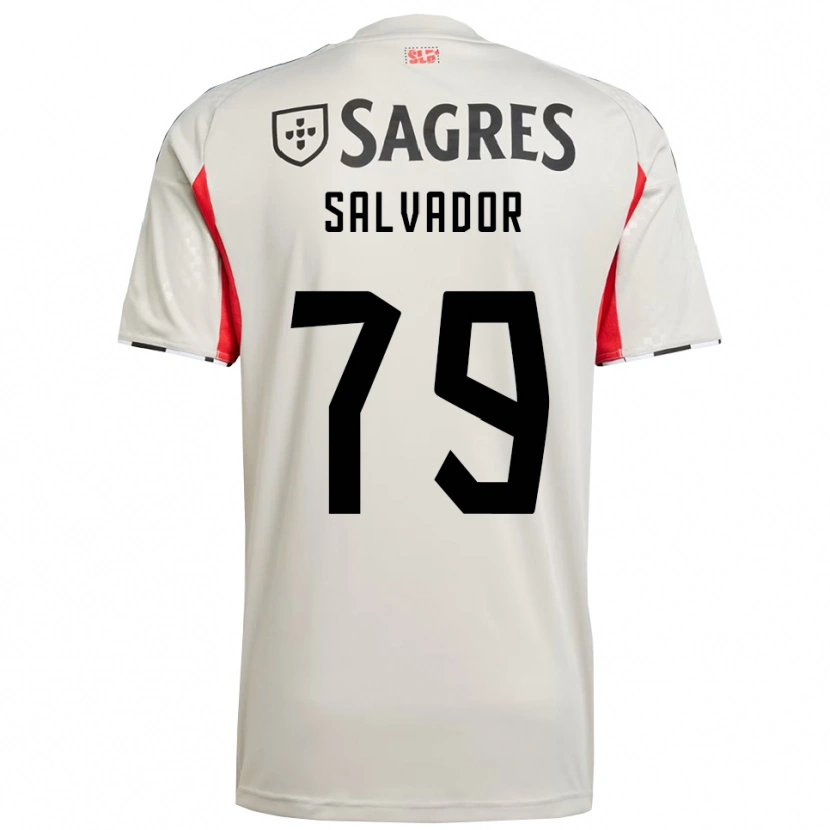Danxen Mujer Camiseta Marta Salvador #79 Blanco Roto Rojo 2ª Equipación 2025/26 La Camisa
