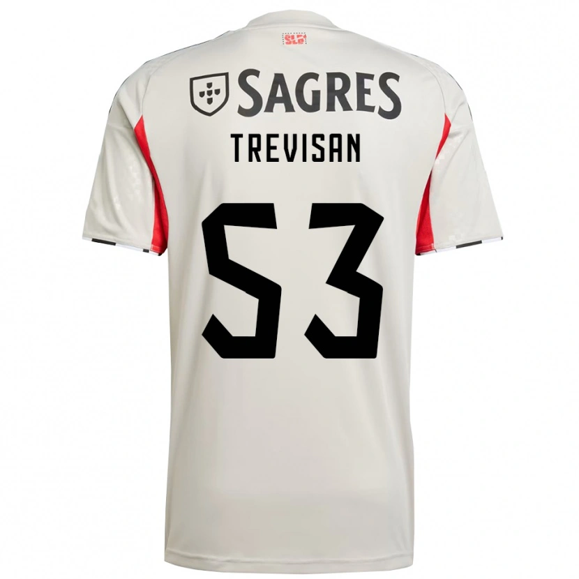 Danxen Mujer Camiseta Jelani Trevisan #53 Blanco Roto Rojo 2ª Equipación 2025/26 La Camisa