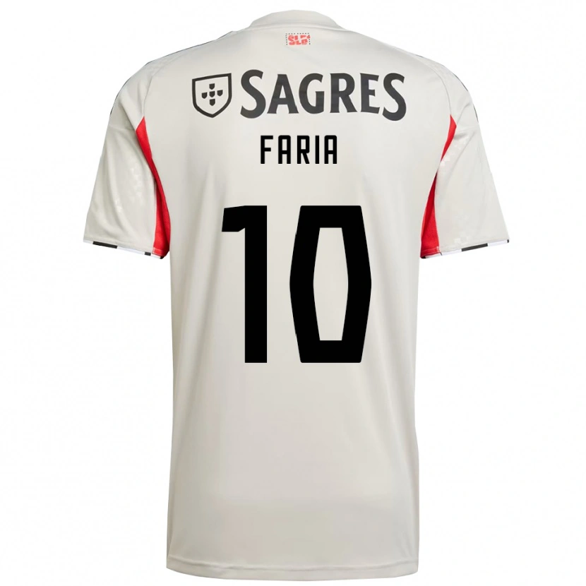 Danxen Mujer Camiseta Andreia Faria #10 Blanco Roto Rojo 2ª Equipación 2025/26 La Camisa