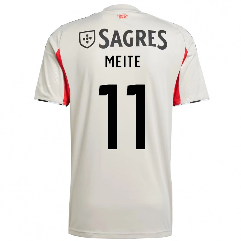 Danxen Mujer Camiseta Soualiho Meite #11 Blanco Roto Rojo 2ª Equipación 2025/26 La Camisa
