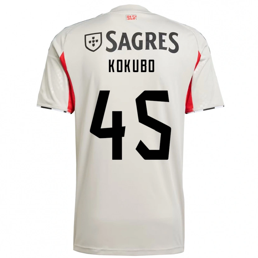 Danxen Mujer Camiseta Leo Kokubo #45 Blanco Roto Rojo 2ª Equipación 2025/26 La Camisa