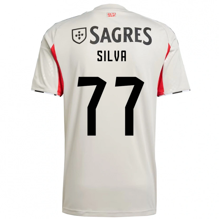 Danxen Mujer Camiseta Jessica Silva #77 Blanco Roto Rojo 2ª Equipación 2025/26 La Camisa