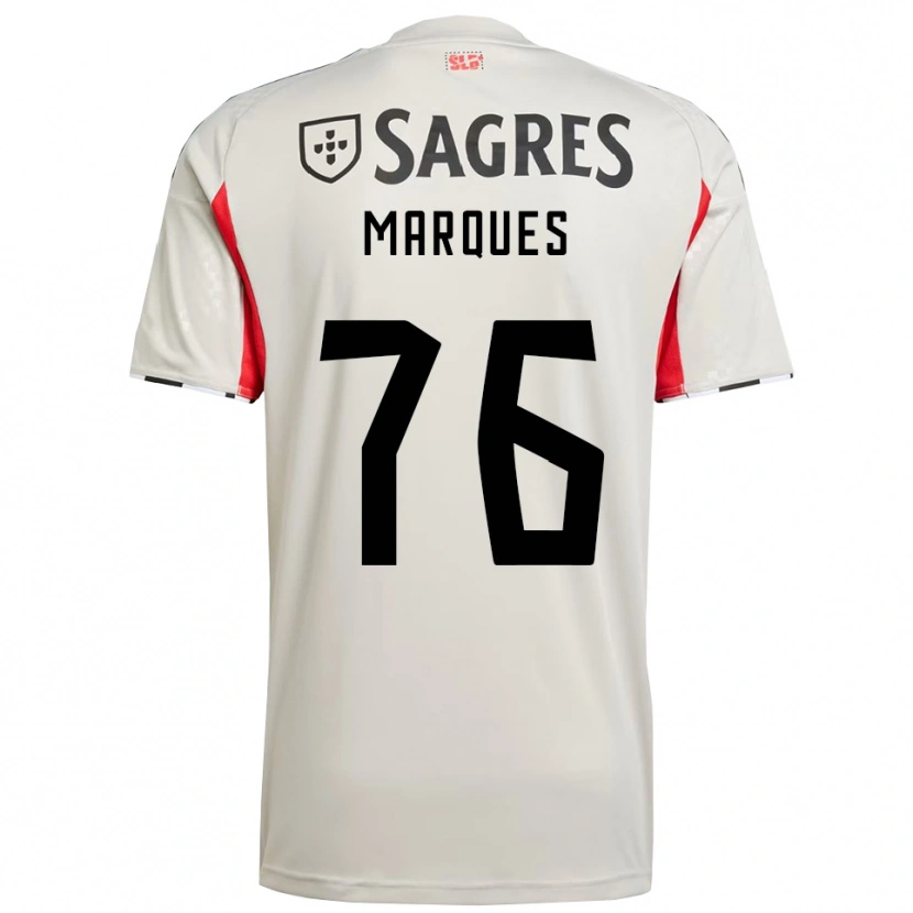 Danxen Mujer Camiseta Gustavo Marques #76 Blanco Roto Rojo 2ª Equipación 2025/26 La Camisa
